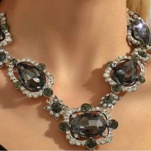 Rhinestone Water-Drop Decor Necklace